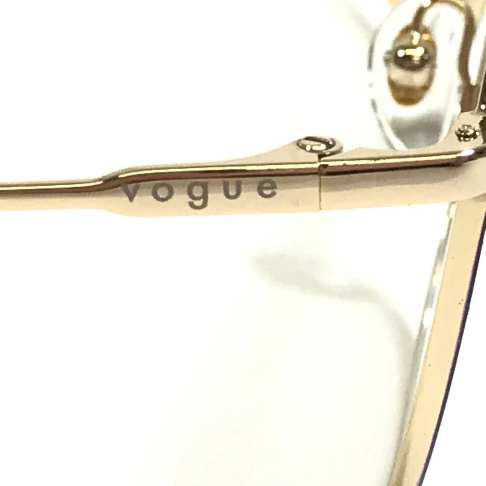 Vogue Eyeglasses Frames VO4178 5140 Purple Gold Oversized Wire Rim 50-18-135